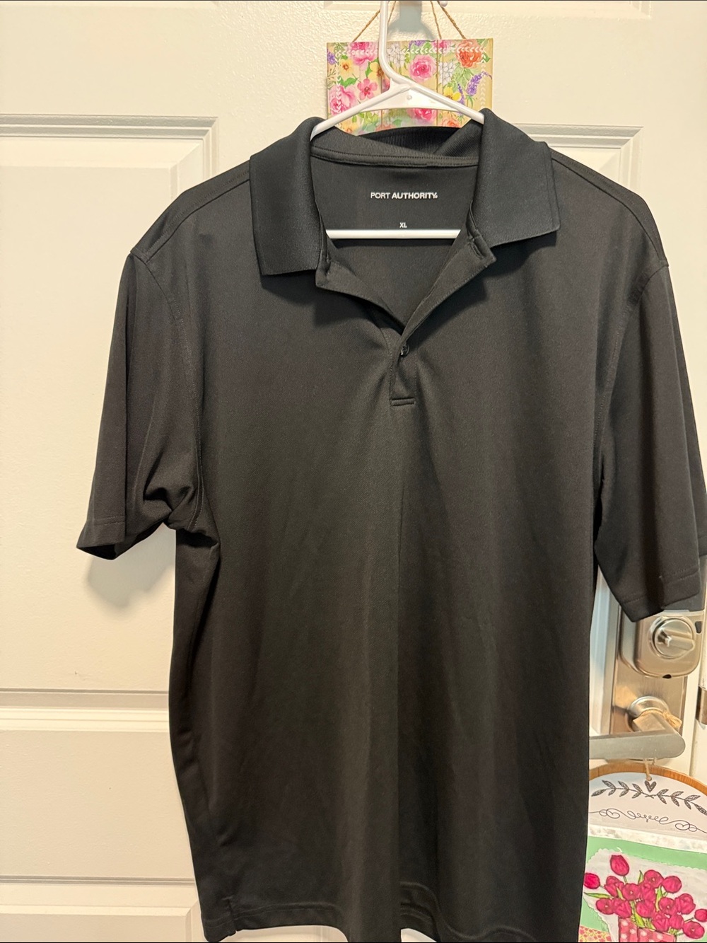 Port Authority Men's Solid Black Polo - Performance Short Sleeve